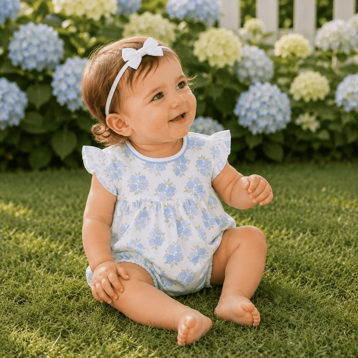 Magnolia Baby_Sisters Dress + Bubble Set - Hydrangeas Print_2