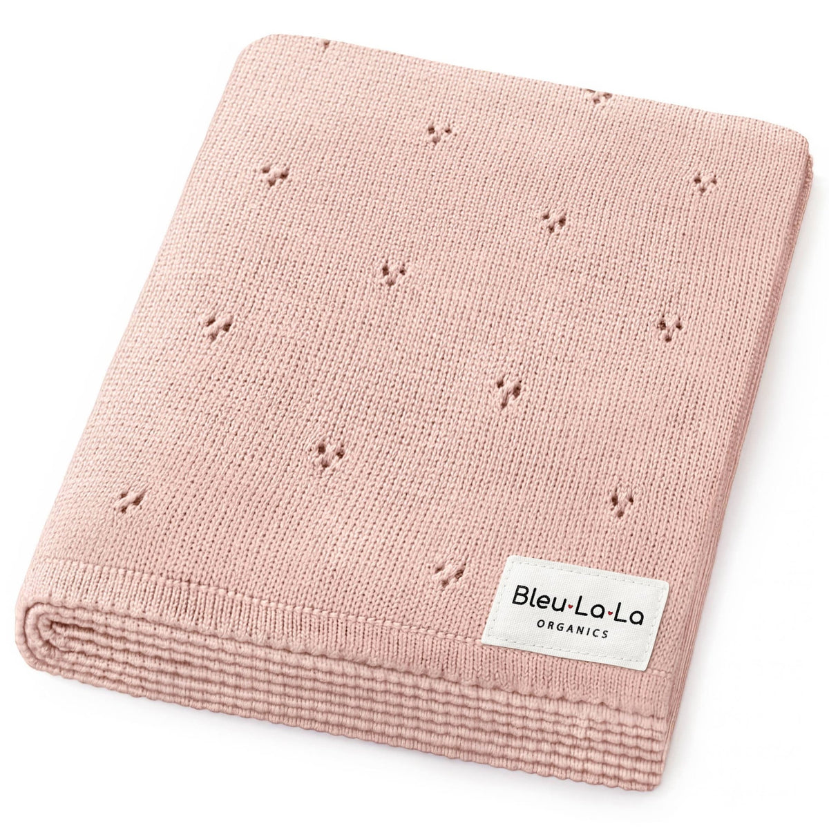 Bleu La La_100% Organic Cotton Pointelle Swaddle Receiving Baby Blanket: Ballet Slipper_1