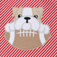 Bulldog Pride Applique Long Pajamas - Red Boy