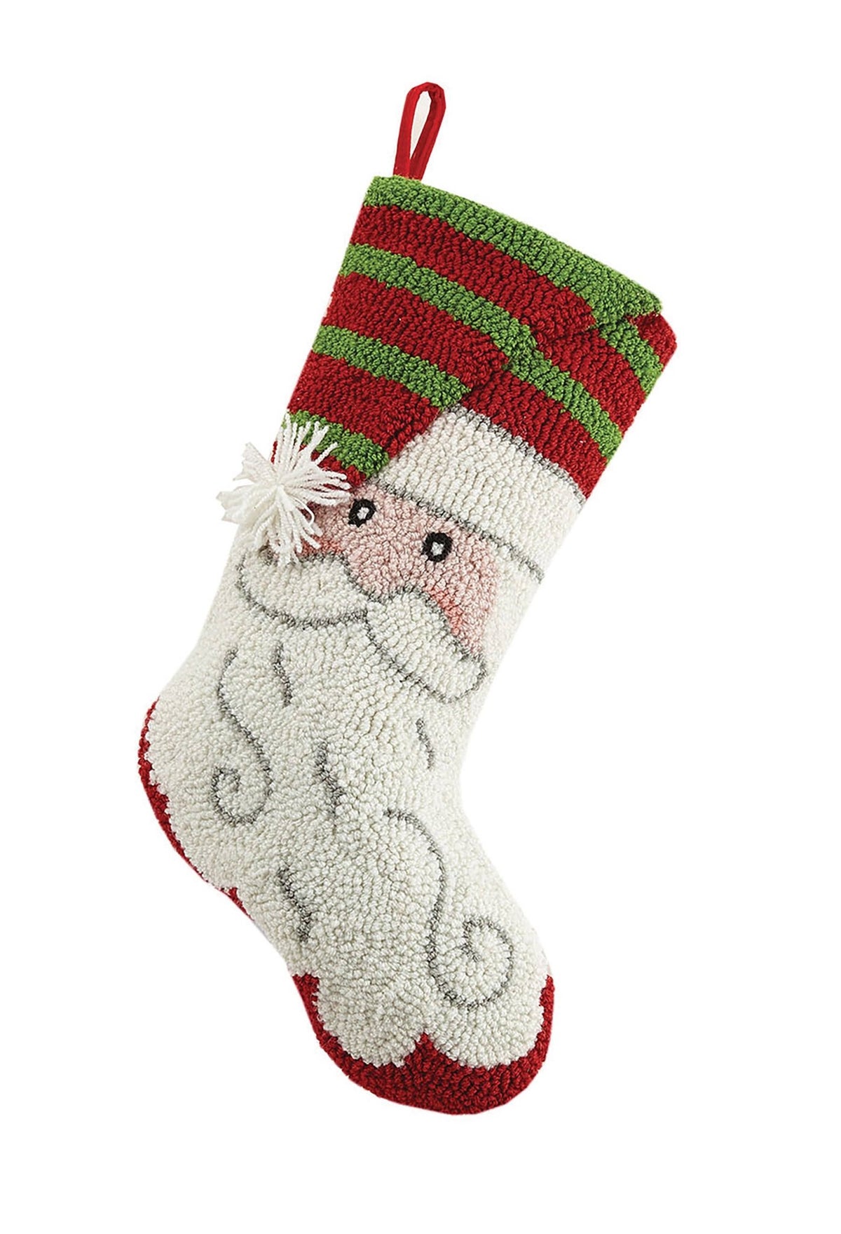 3D Striped Santa Christmas Stocking - Magnolia BabyStocking