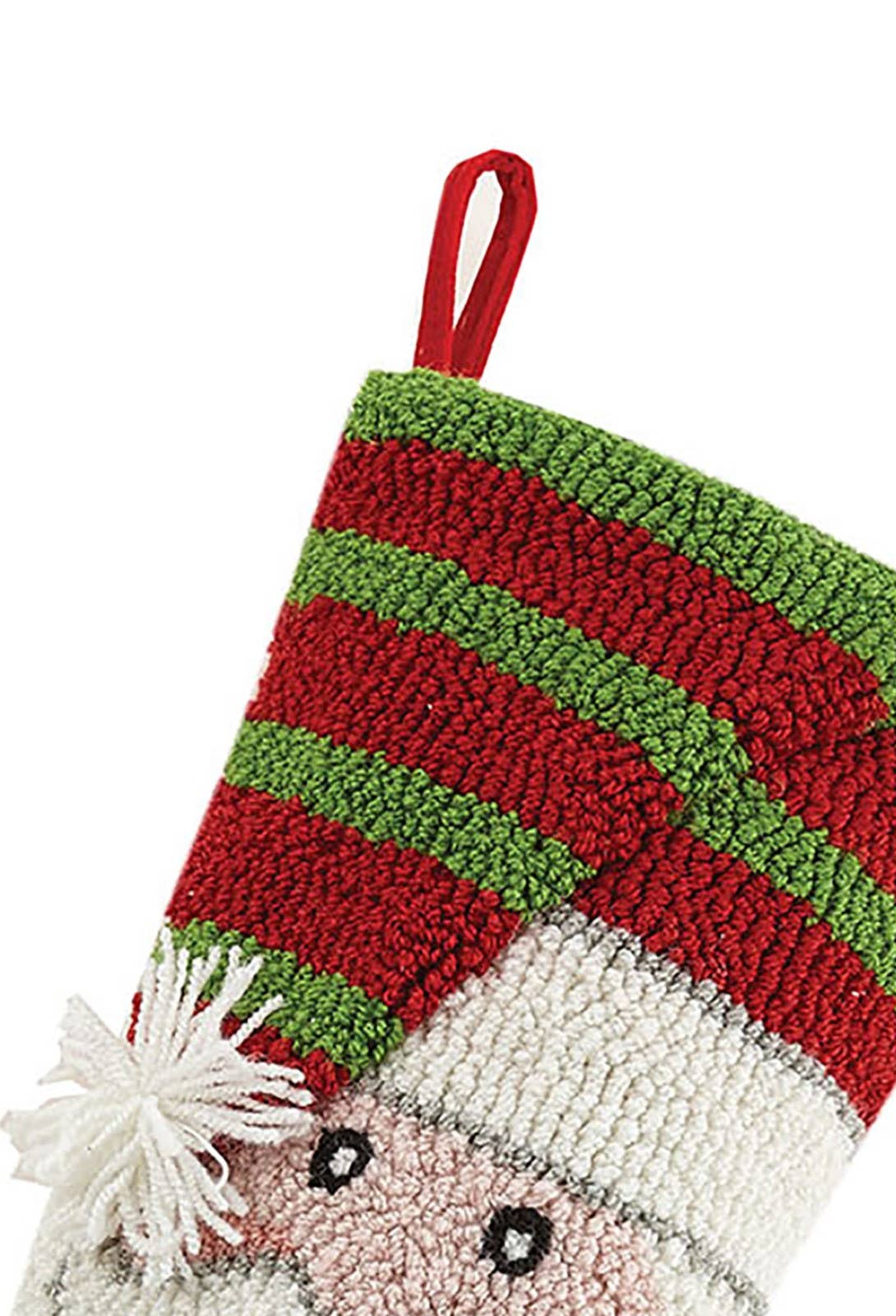3D Striped Santa Christmas Stocking - Magnolia BabyStocking