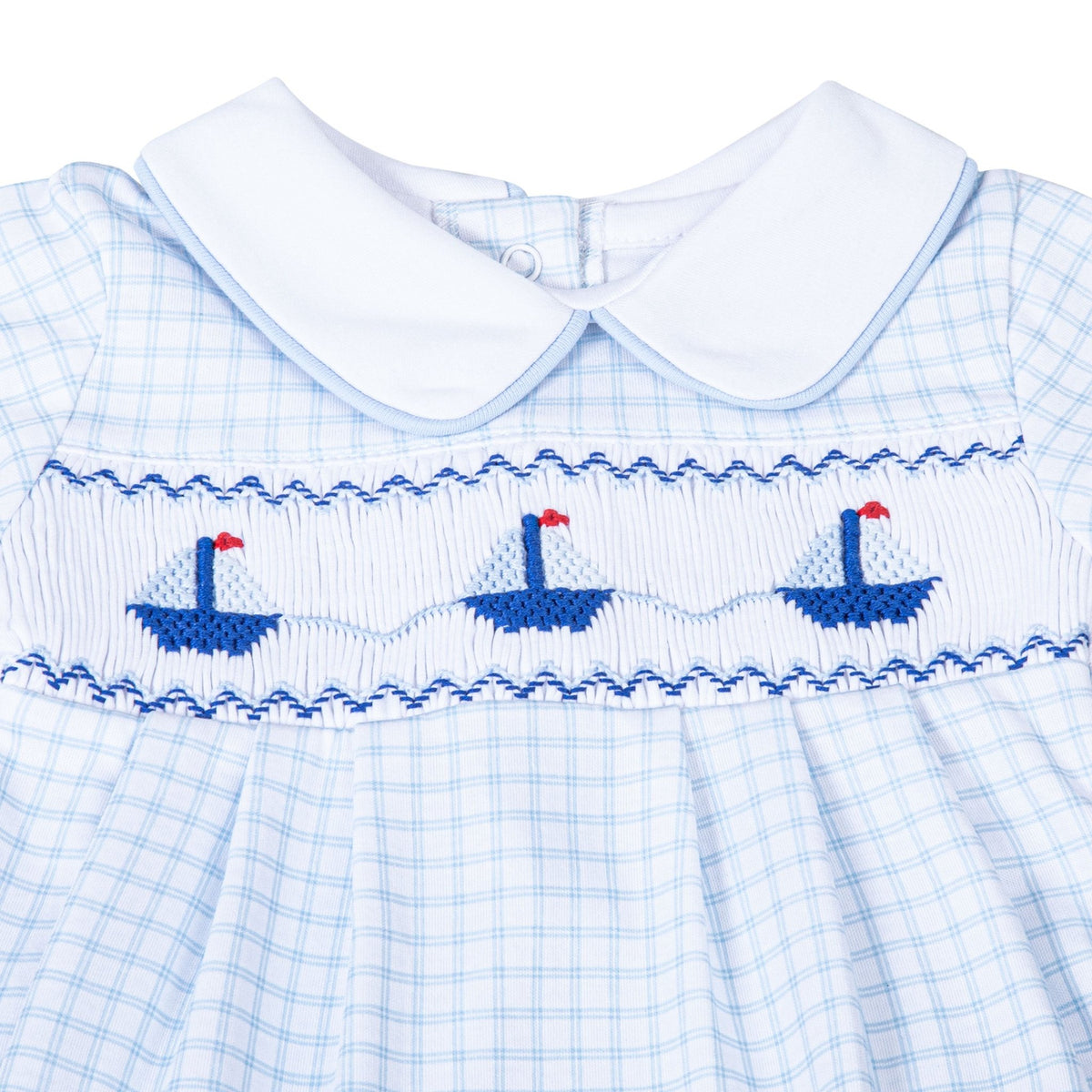 Magnolia Baby_Ahoy Baby Classics Smocked Bubble - Light Blue_3