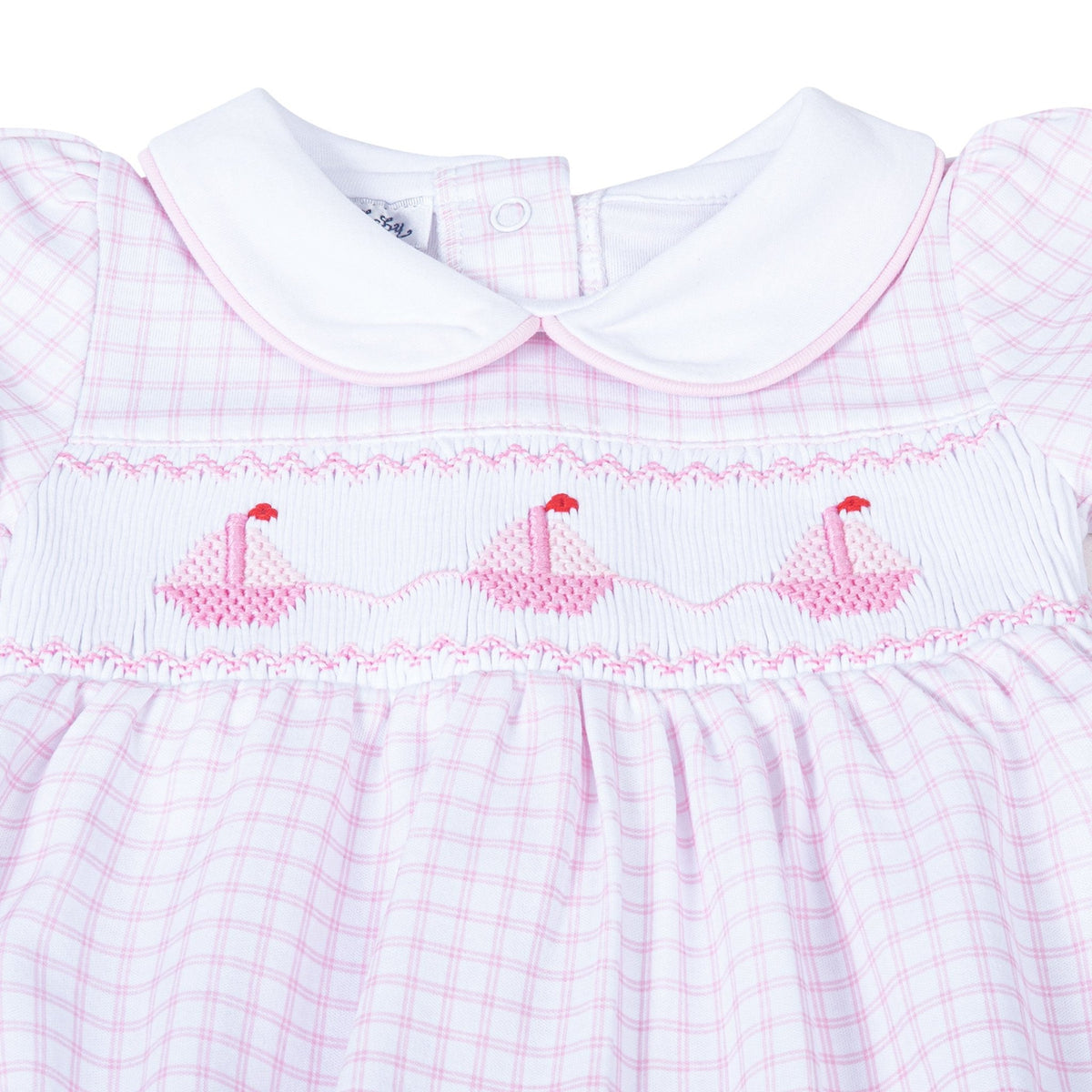 Magnolia Baby_Ahoy Baby Classics Smocked Bubble - Pink_3