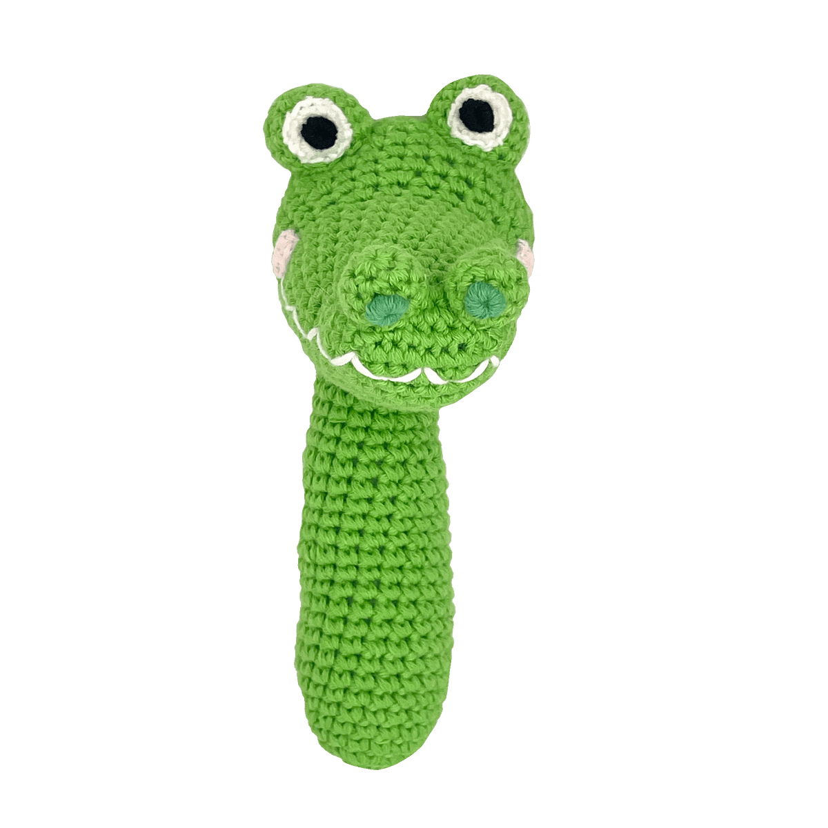 Alligator Crochet Stick Rattle - Magnolia BabyRattle