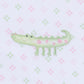 Alligator Pie Embroidered Ruffle Footie - Pink - Magnolia BabyFootie