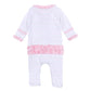 Alligator Pie Embroidered Ruffle Footie - Pink - Magnolia BabyFootie