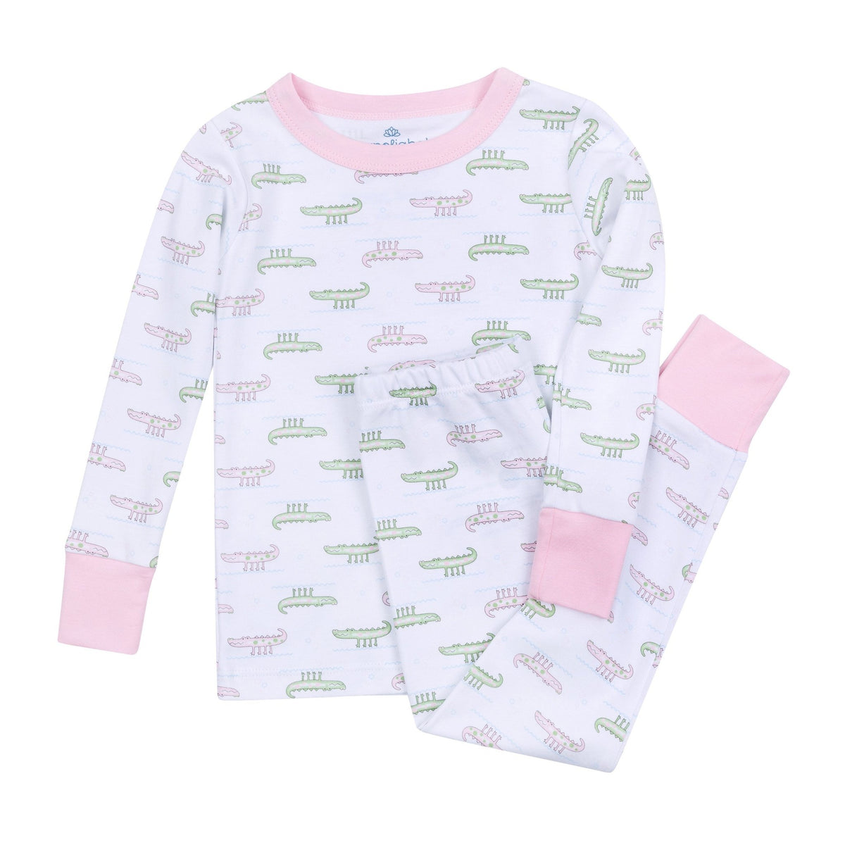 Alligator Pie Long Pajamas - Pink - Magnolia BabyLong Pajamas