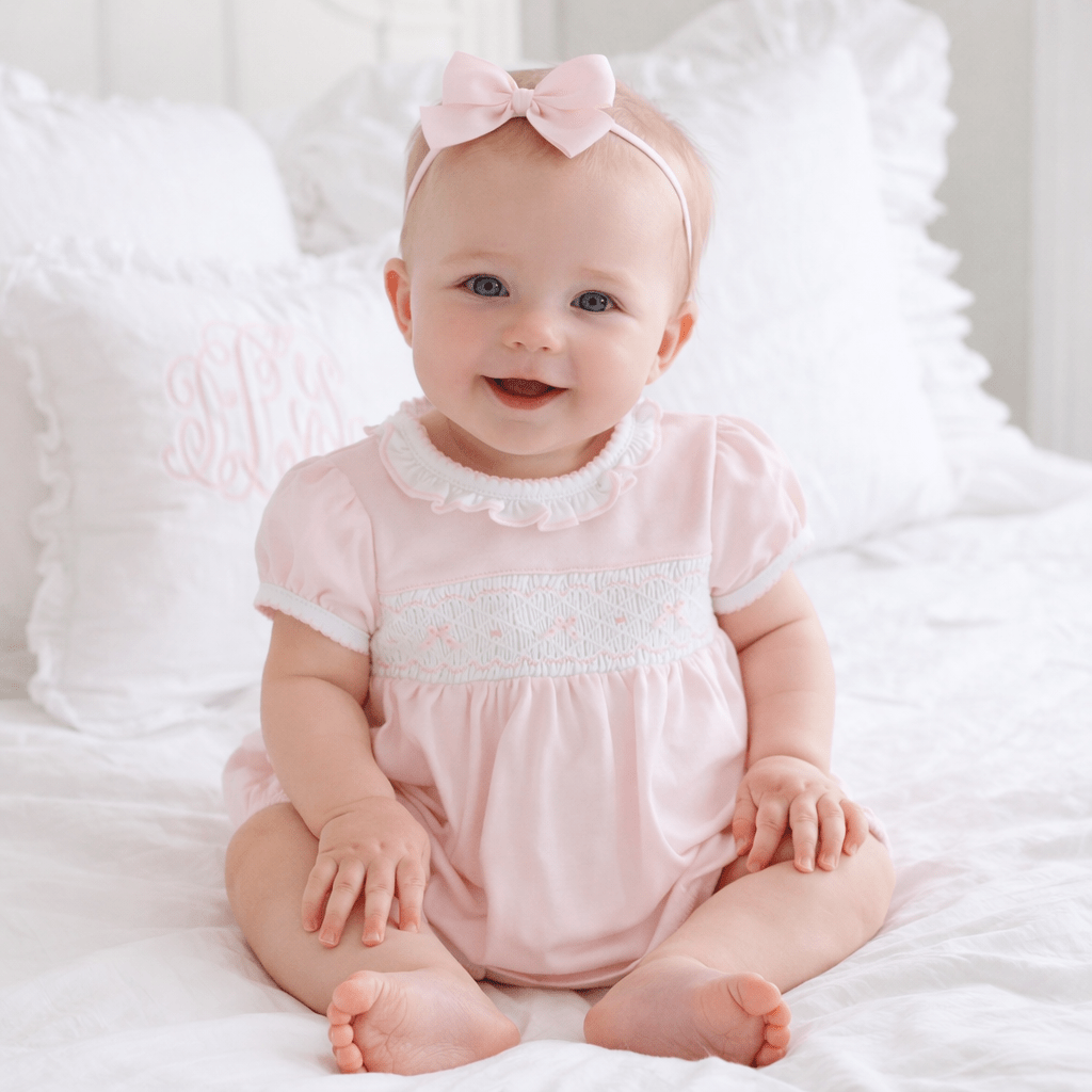Amelia's Classics Solid Smocked Bubble - Magnolia BabyBubble