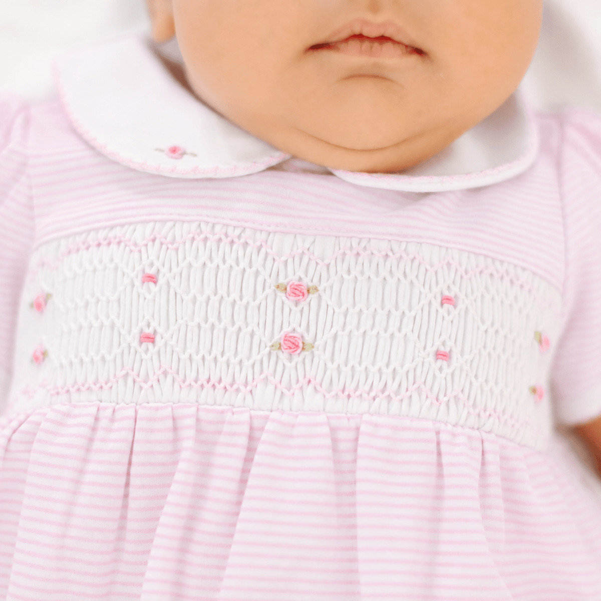 Magnolia Baby_Anna Smocked Short Sleeve Bubble - Pink_3