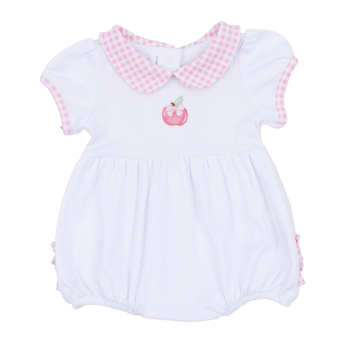Apple of my Eye Collared Ruffle Short Sleeve Bubble - Magnolia BabyBubble
