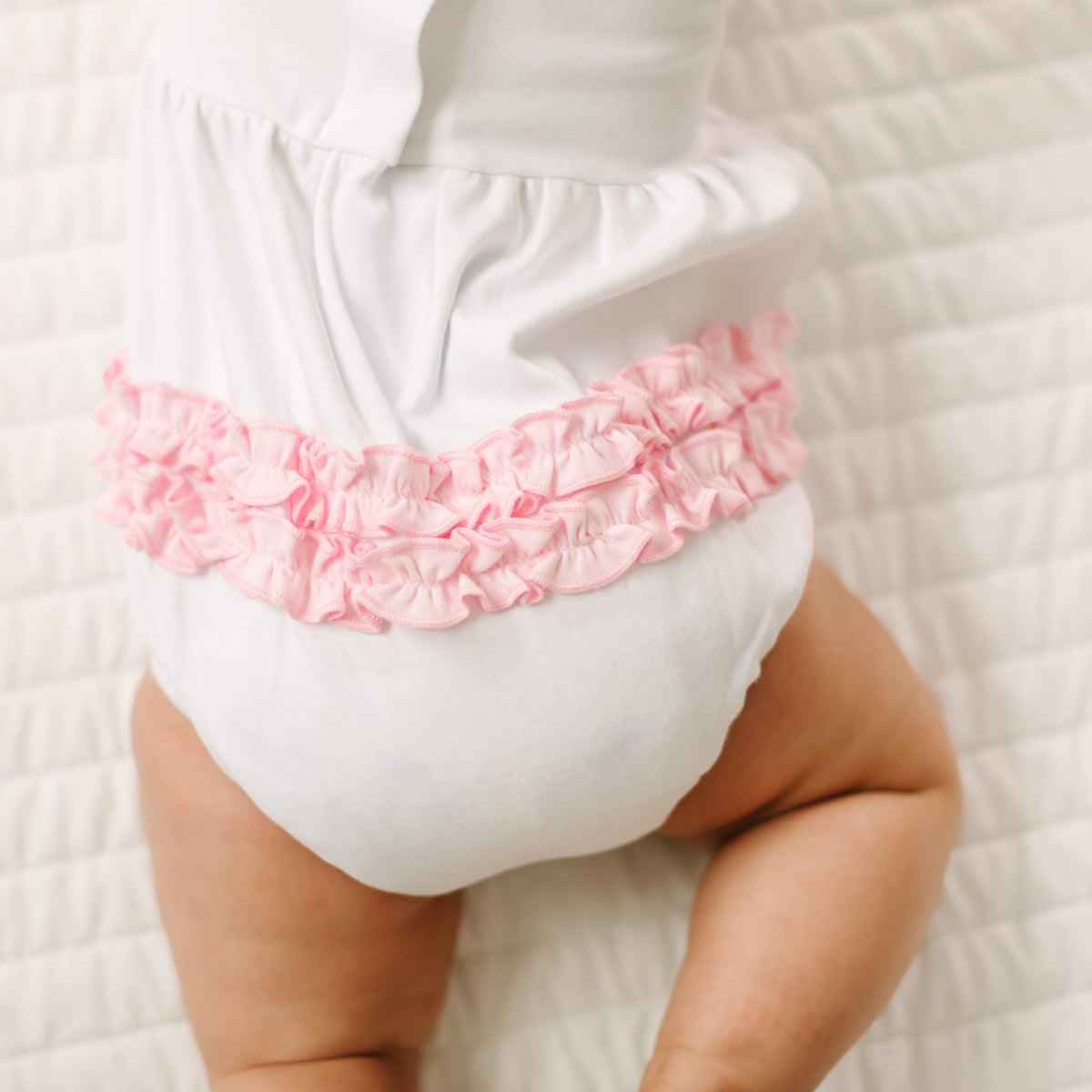Azure Whales Ruffle Bubble - Pink - Magnolia BabyBubble