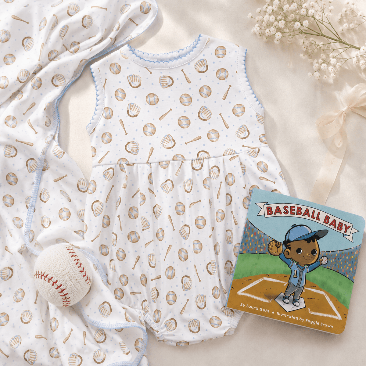 Baby Boy Baseball Bubble Gift Set - Precious Lil' Slugger - Magnolia BabyBubble Gift Set