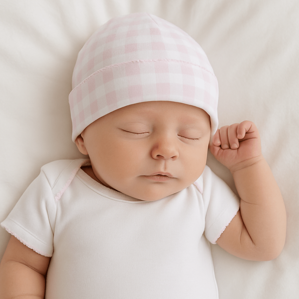 Baby Checks Hat - Pink - Magnolia BabyHat