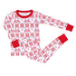 Baby Fair Isle Long Pajamas - Red - Magnolia BabyLong Pajamas