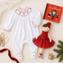 Magnolia Baby_Baby Girl Christmas Bishop Footie Gift Set - Eve&