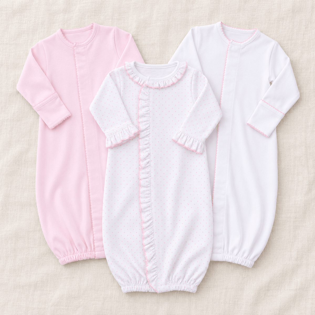 Magnolia Baby_Baby Girl Converter Set - Pink Mini Dots + Essentials - Set of 3_1