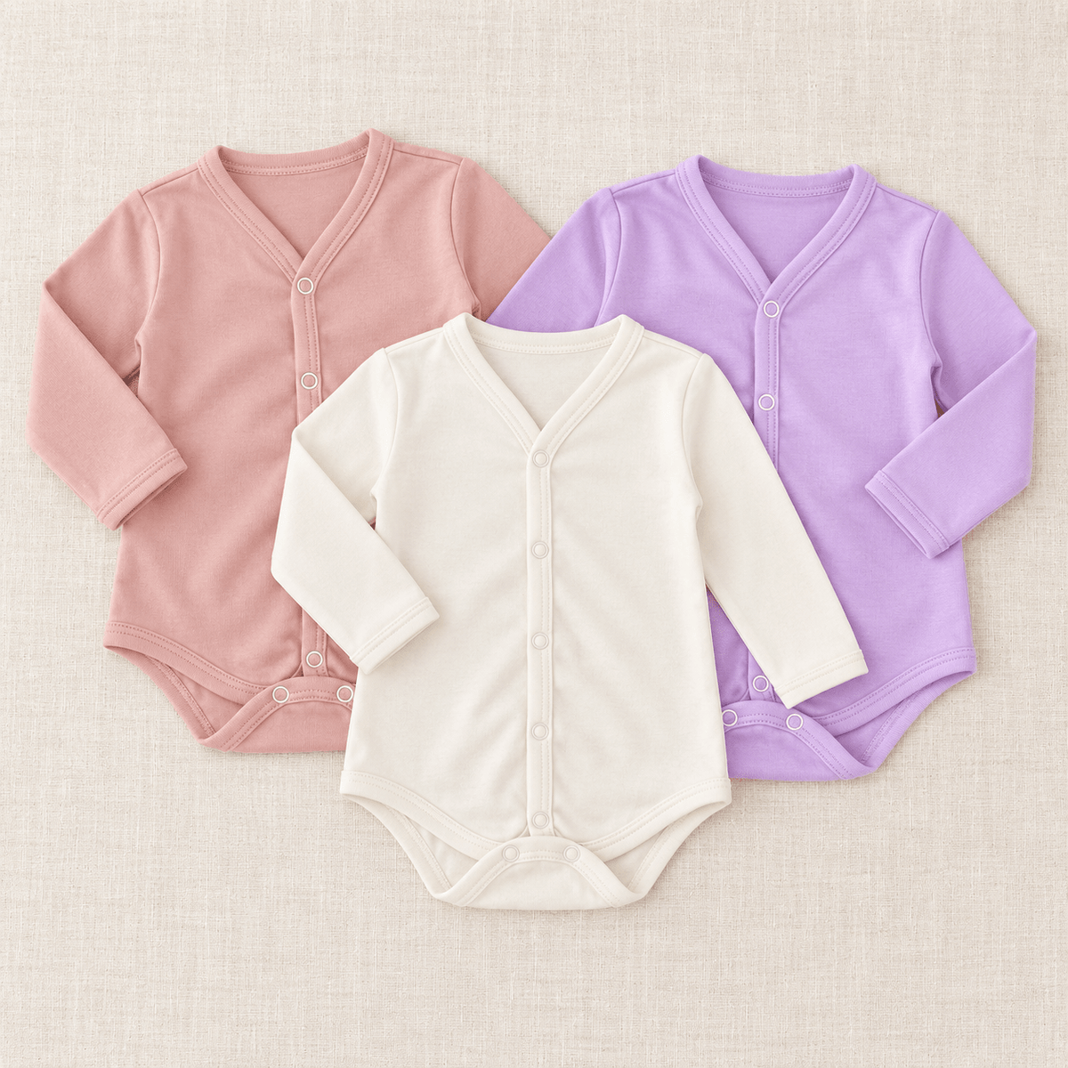 Magnolia Baby_Baby Girl Long Sleeve Bodysuit Set - Luna and Arlo - Set of 3_1