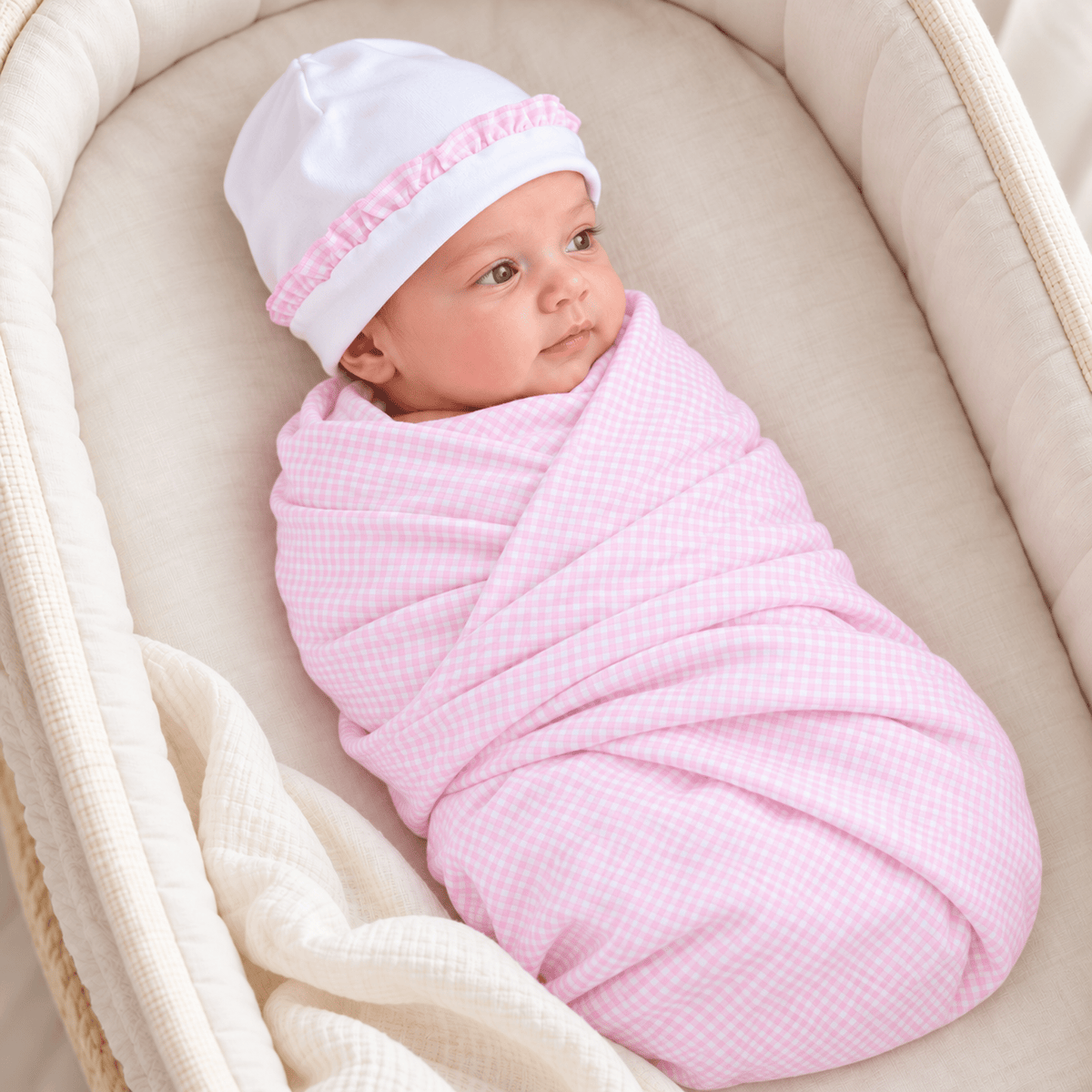 Magnolia Baby_Baby Girl Swaddle + Hat Set - New Beginnings_1