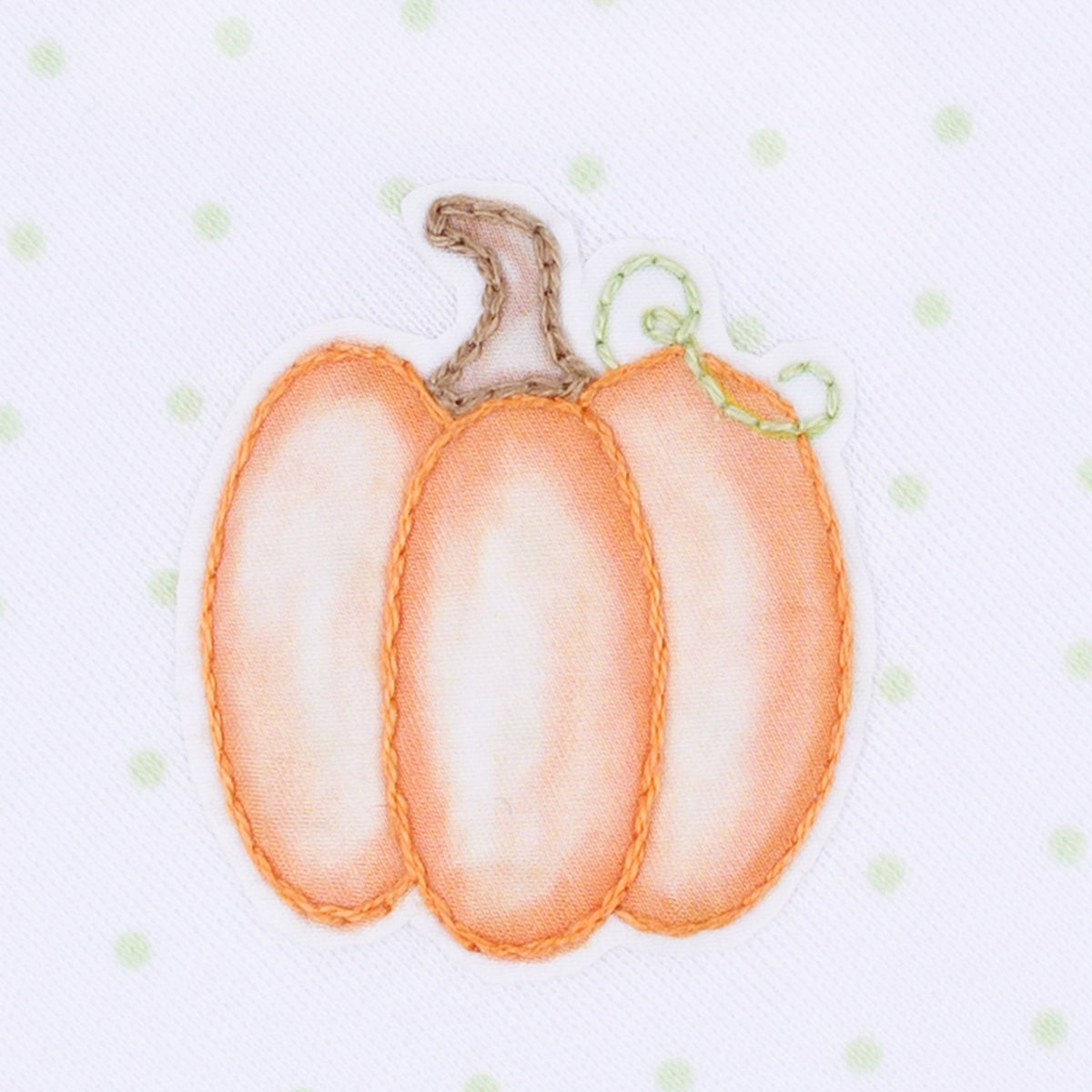 Magnolia Baby_Baby Pumpkin Hand-Embroidered Long Sleeve Bubble_2