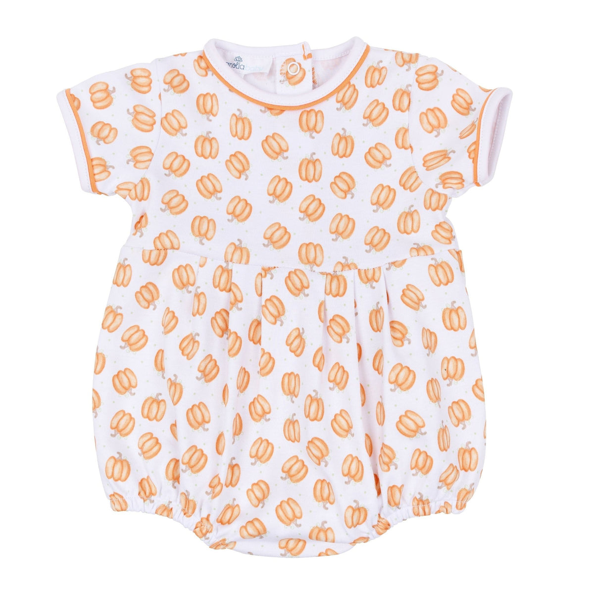 Magnolia Baby_Baby Pumpkin Print Short Sleeve Boy Bubble_2