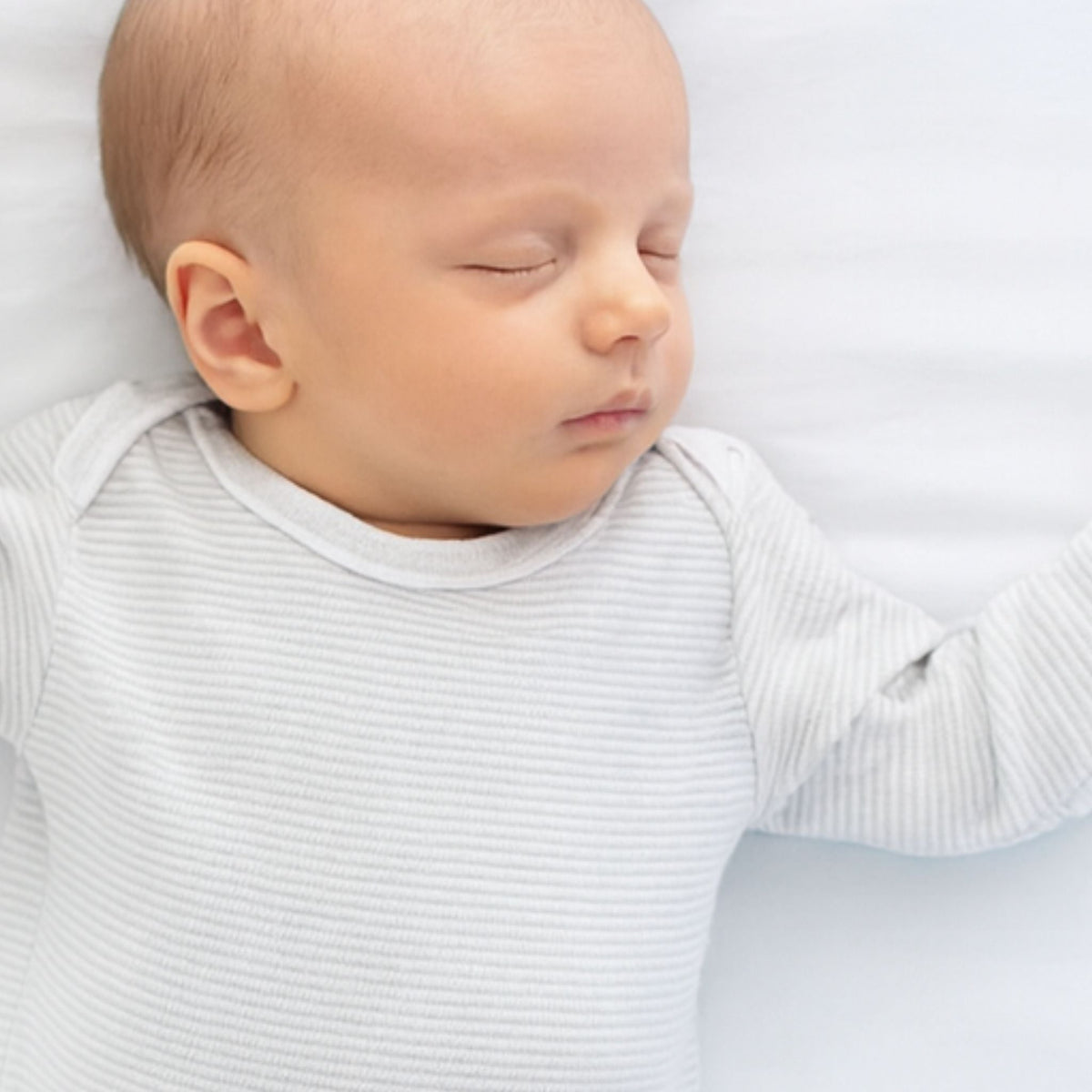 Baby Stripes Silver Lap Gown - Magnolia BabyGown