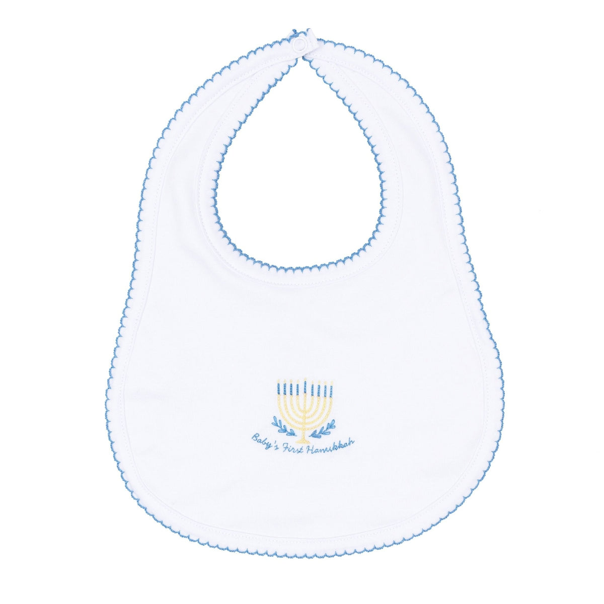 Magnolia Baby_Baby's First Hanukkah Hand-Embroidered Bib_1