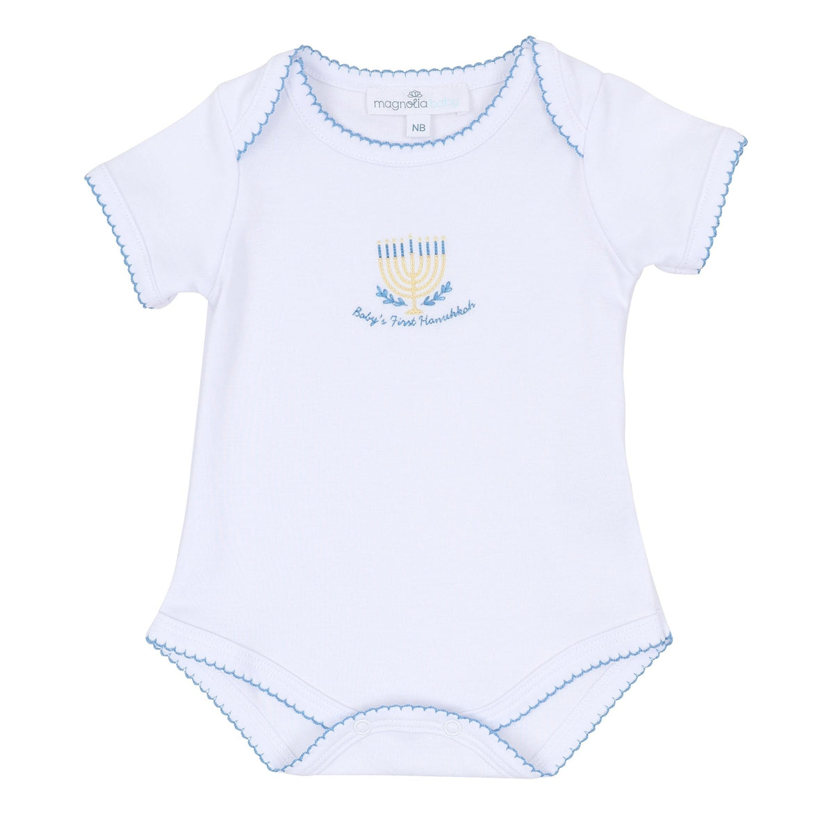 Magnolia Baby_Baby's First Hanukkah Hand-Embroidered Bodysuit_2