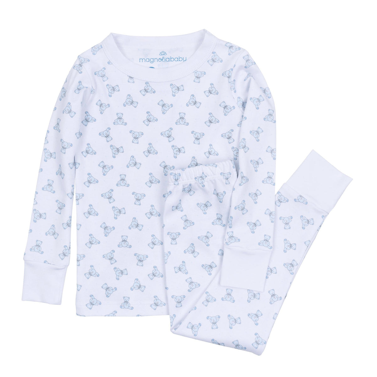 Baby's Teddy Essentials Long Pajamas - Light Blue - Magnolia BabyLong Pajamas