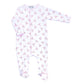Baby's Teddy Essentials Pink Printed footie - Magnolia BabyFootie