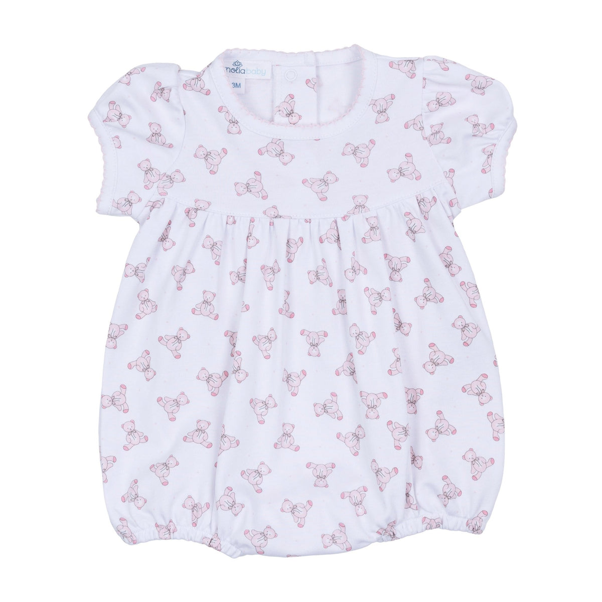 Baby's Teddy Short Sleeve Bubble - Pink - Magnolia BabyBubble