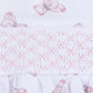 Baby's Teddy Smocked Footie - Pink - Magnolia BabyFootie