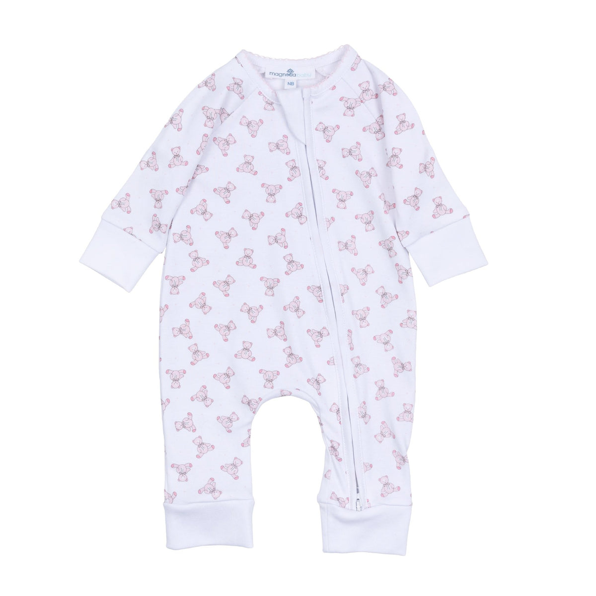 Baby's Teddy Zip Playsuit - Pink - Magnolia BabyPlaysuit