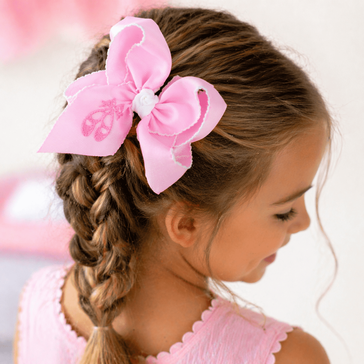 Ballet Shoes Bow - 4.5" - Magnolia BabyBow