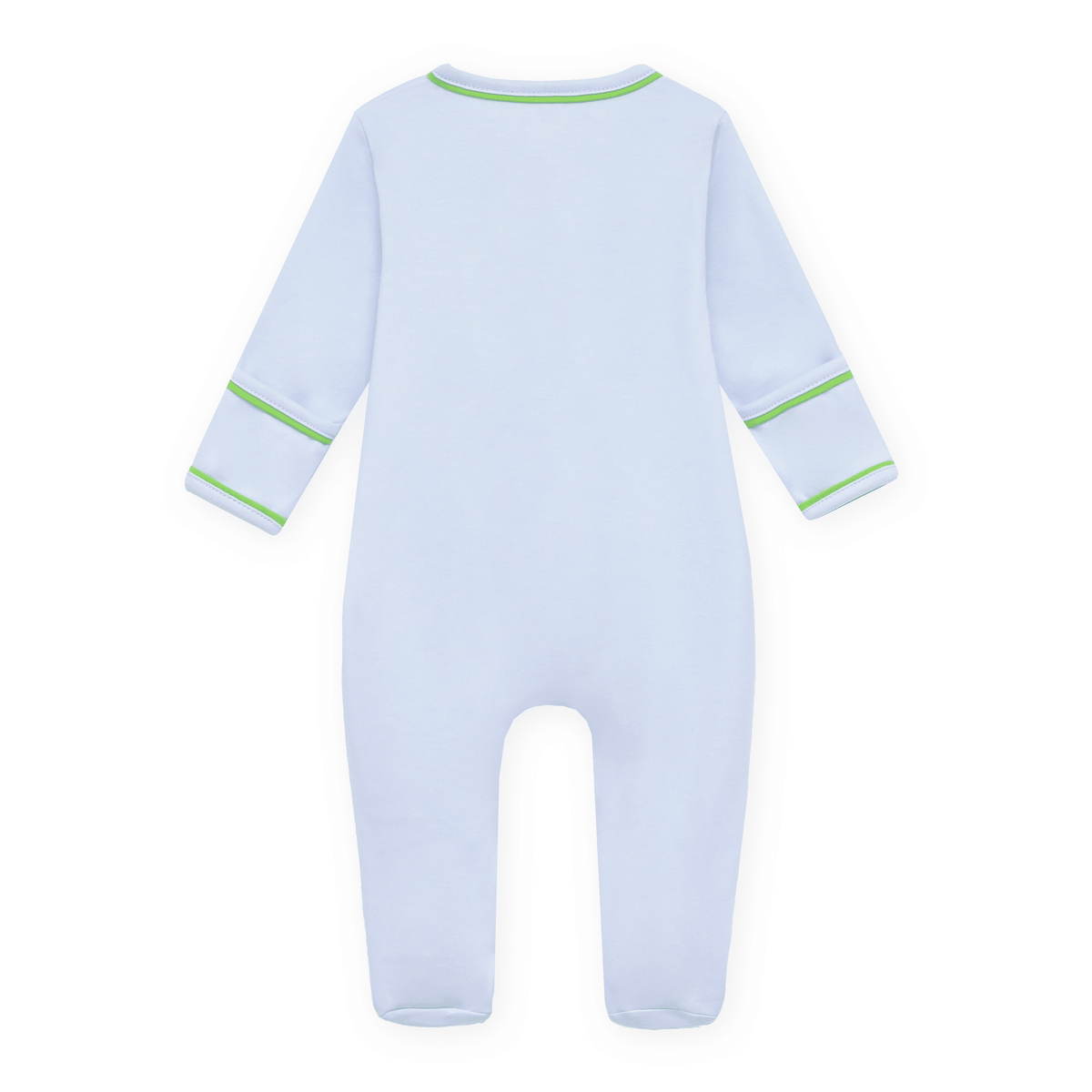 Bayou Baby Hand-Embroidered Footie - Light Blue - Magnolia BabyFootie