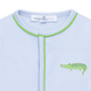Bayou Baby Hand-Embroidered Footie - Light Blue - Magnolia BabyFootie