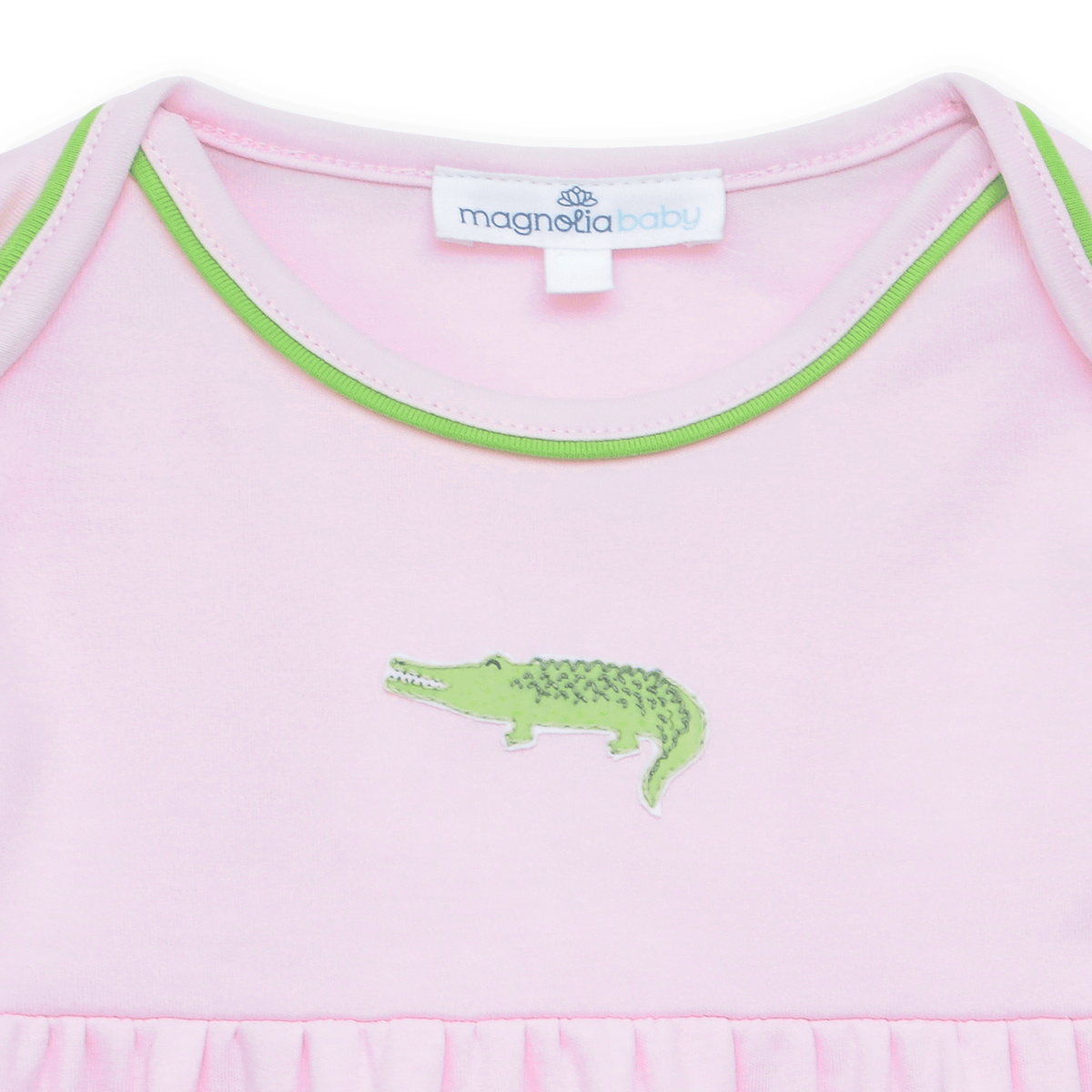 Magnolia Baby_Bayou Baby Hand-Embroidered Gathered Gown - Pink_7
