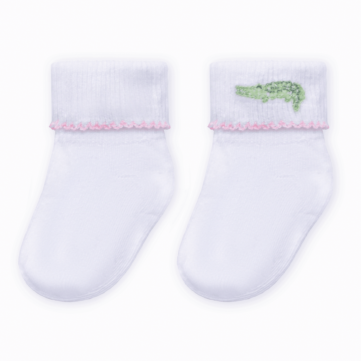 Magnolia Baby_Bayou Baby Hand-Embroidered Socks - Pink_2