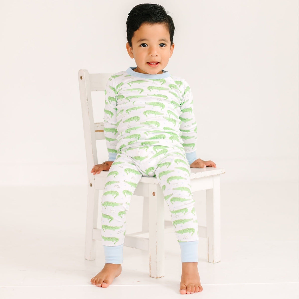 Magnolia Baby_Bayou Baby Long Pajamas - Light Blue_2
