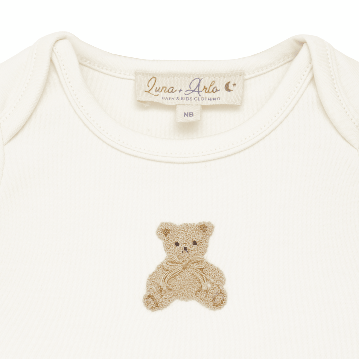 Bear Hugs Hand-Embroidered Lap Bodysuit - Ivory - Magnolia BabyBodysuit