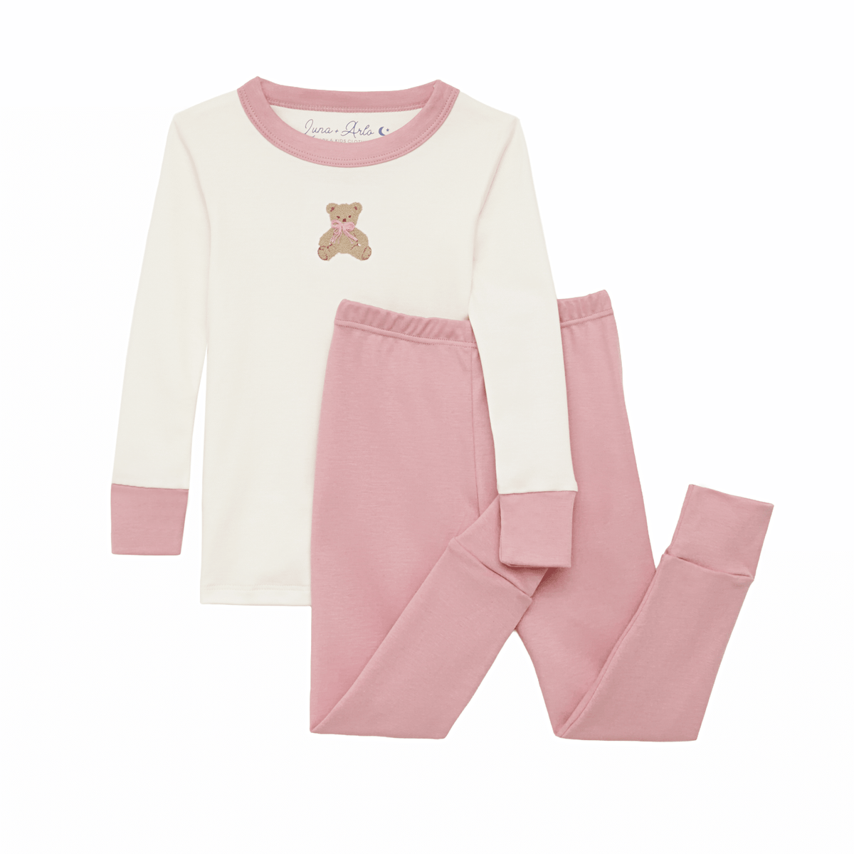 Bear Hugs Long Pajamas - Dusty Rose - Magnolia BabyLong Pajamas