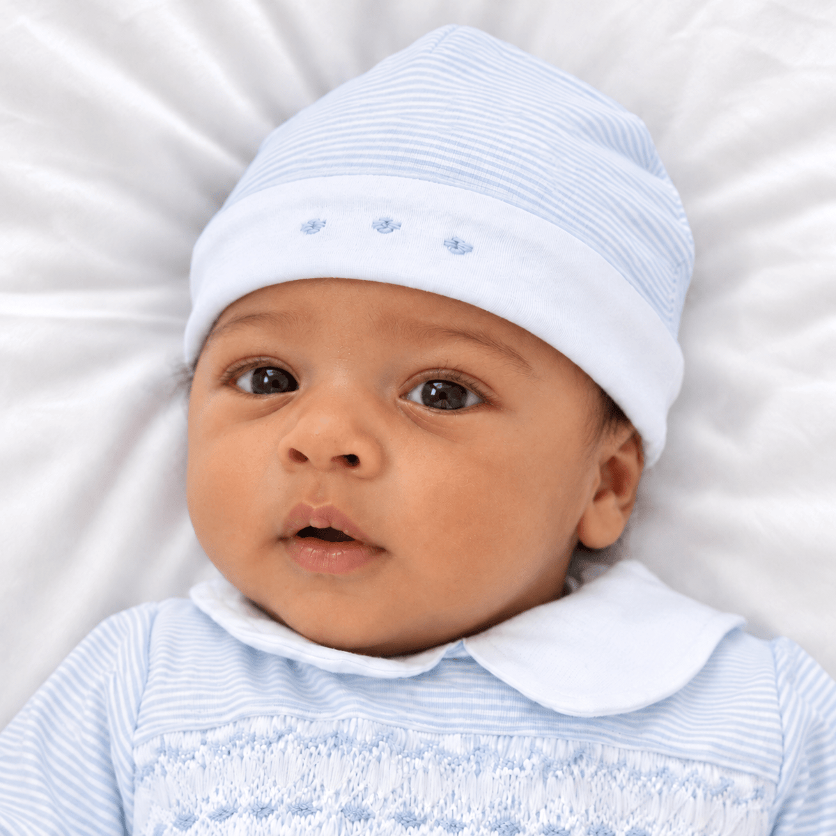 Magnolia Baby_Benjamin Hand-Embroidered Hat - Light Blue_1