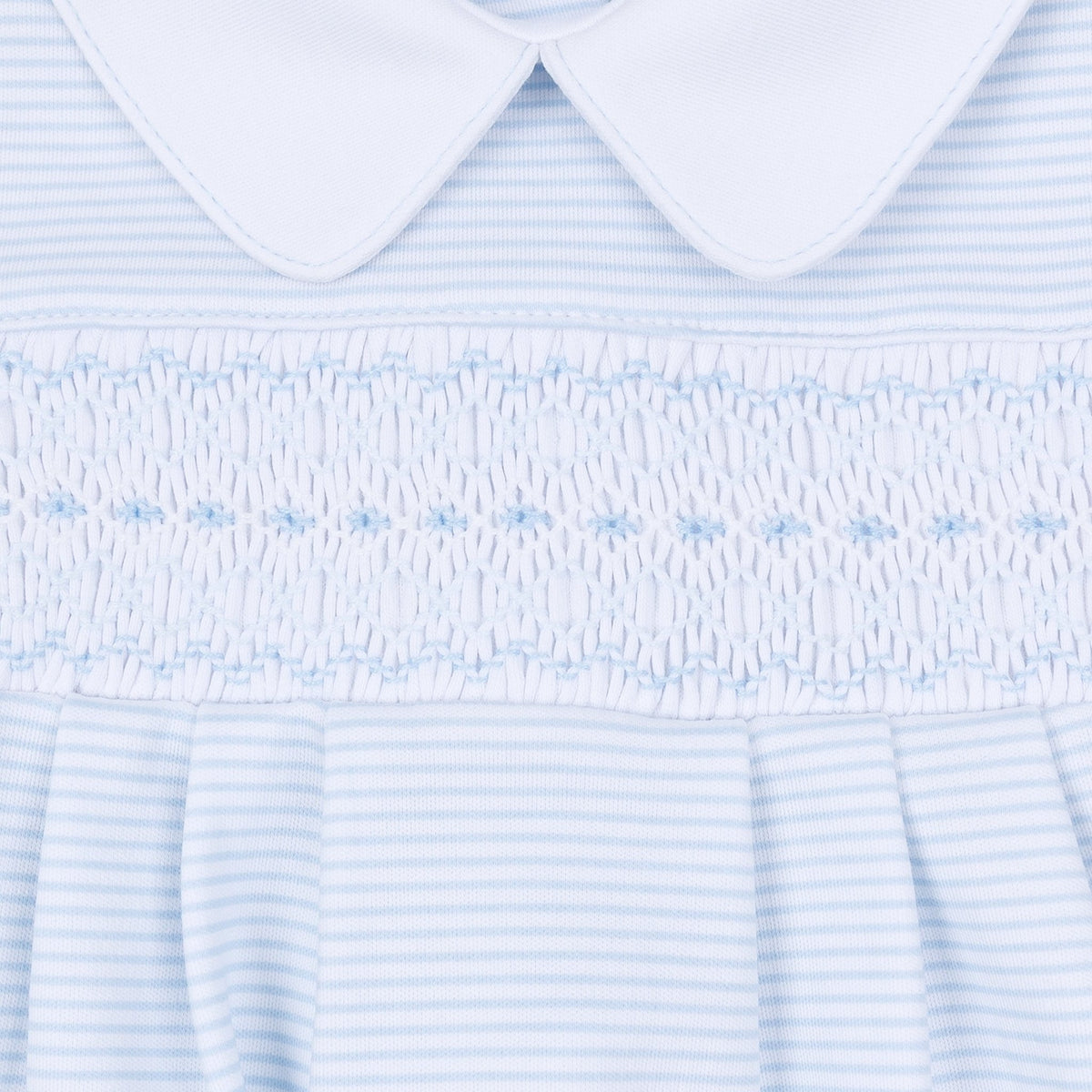 Magnolia Baby_Benjamin Smocked Short Sleeve Bubble - Light Blue_7