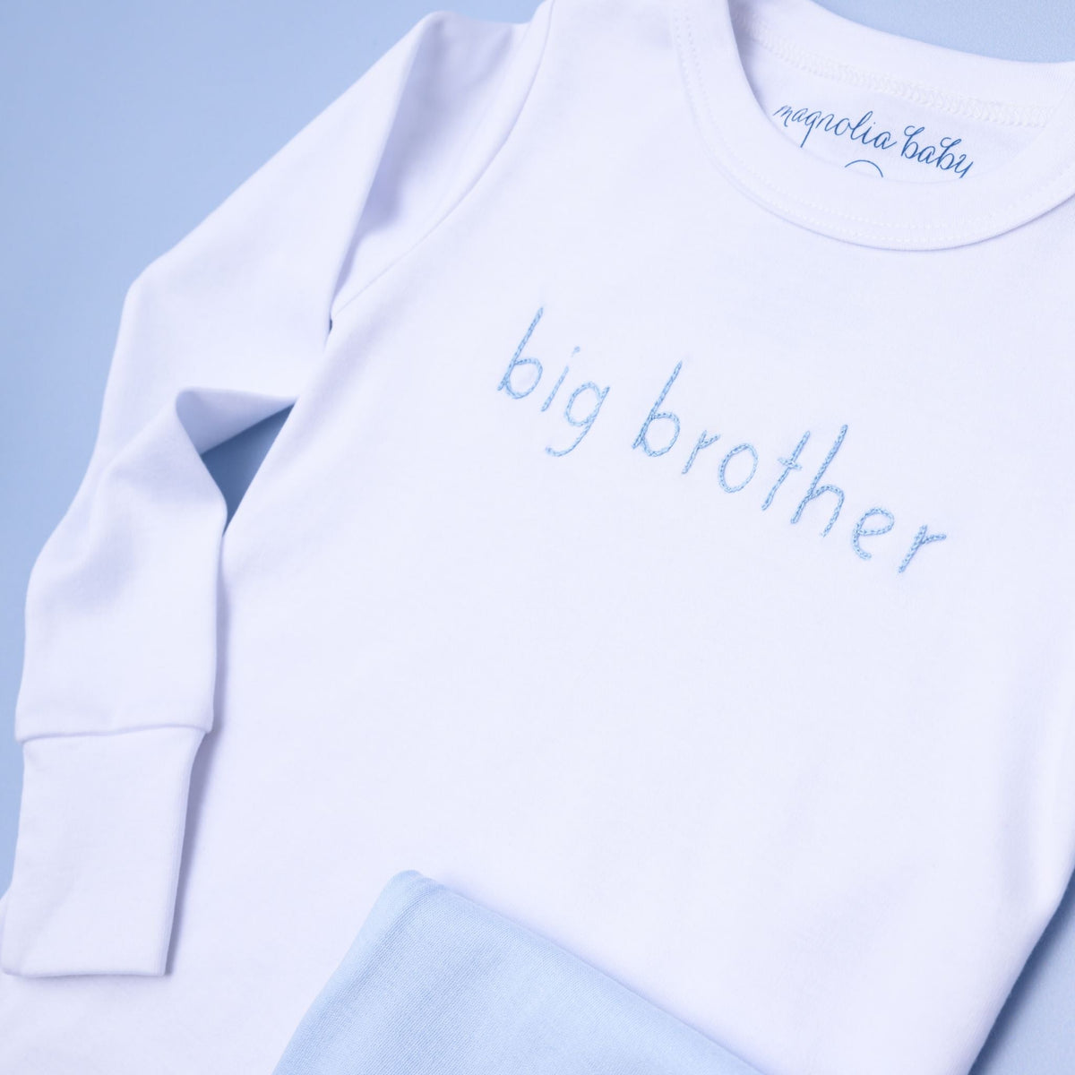 Big Brother Embroidered Long Pajamas - Magnolia Baby Long Pajamas