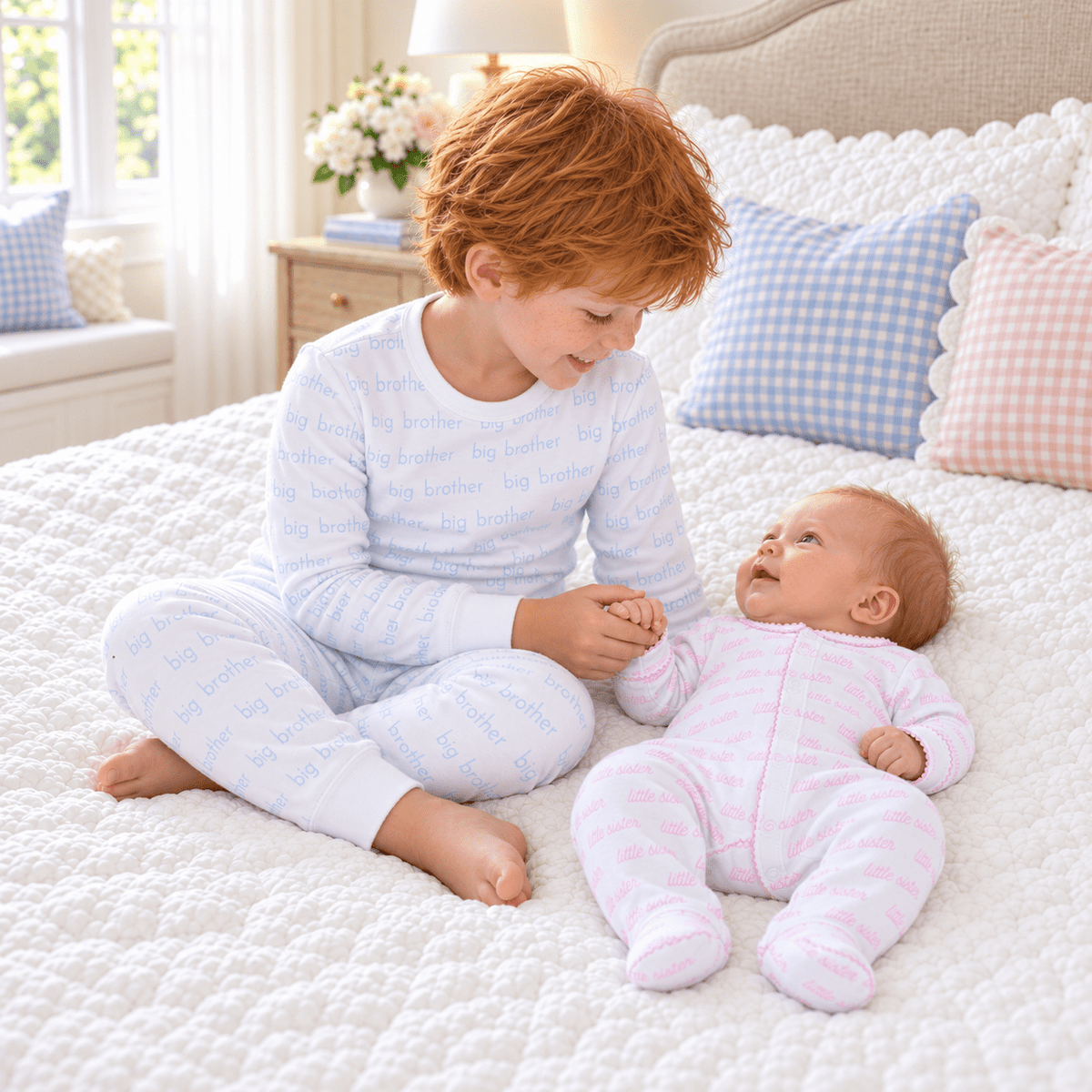 Magnolia Baby_Big Brother & Little Sister Pajamas and Footie Gift Set_1