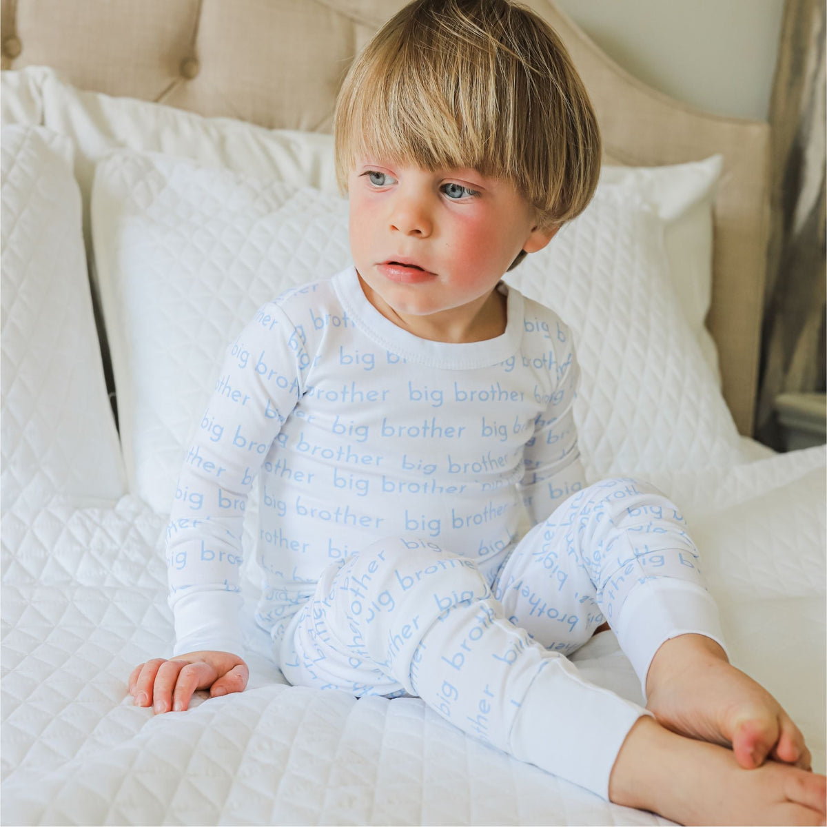 Big Brother Print Long Pajamas - Magnolia Baby Long Pajamas