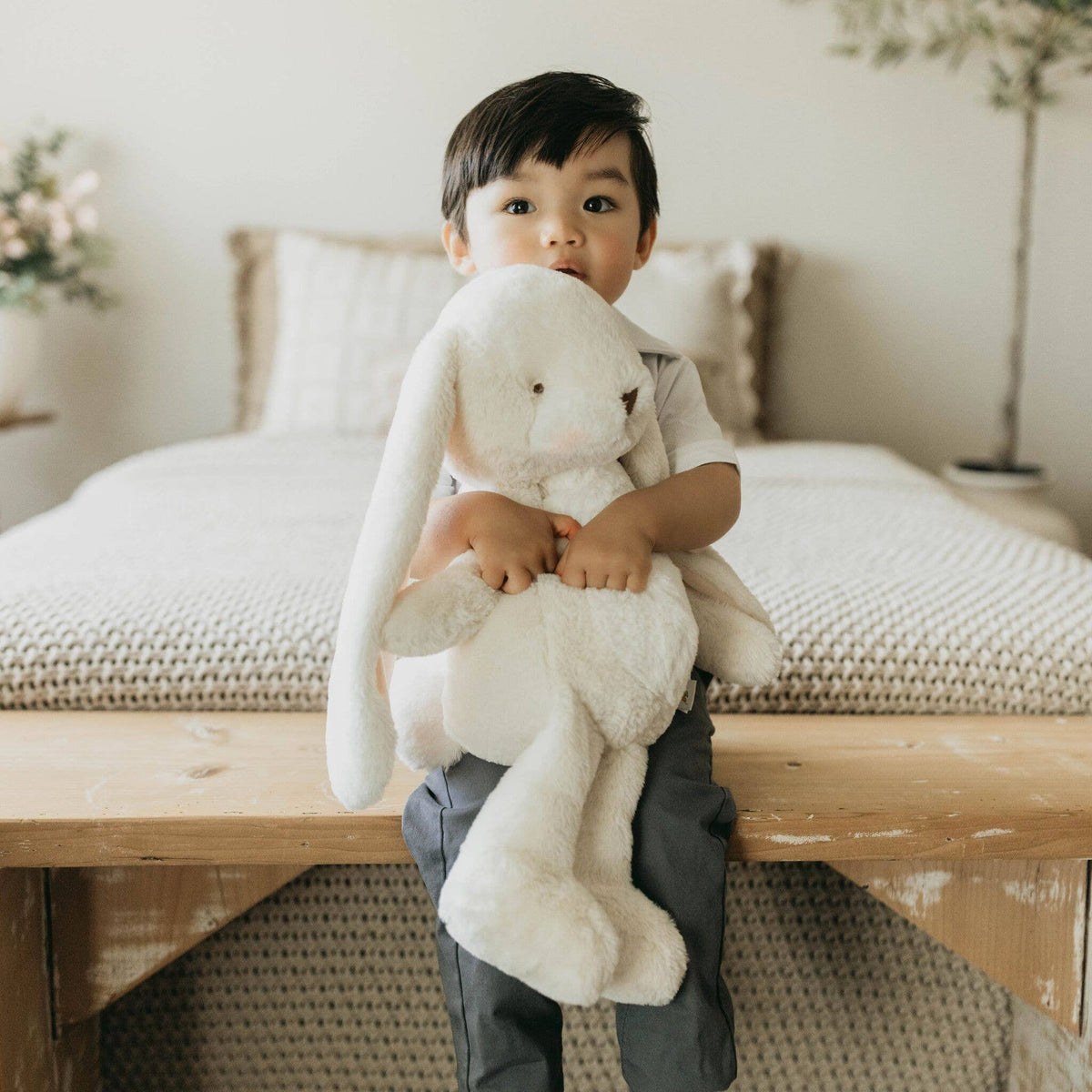Big Nibble Bunny – Cream - 20" - Magnolia BabySoft Toy