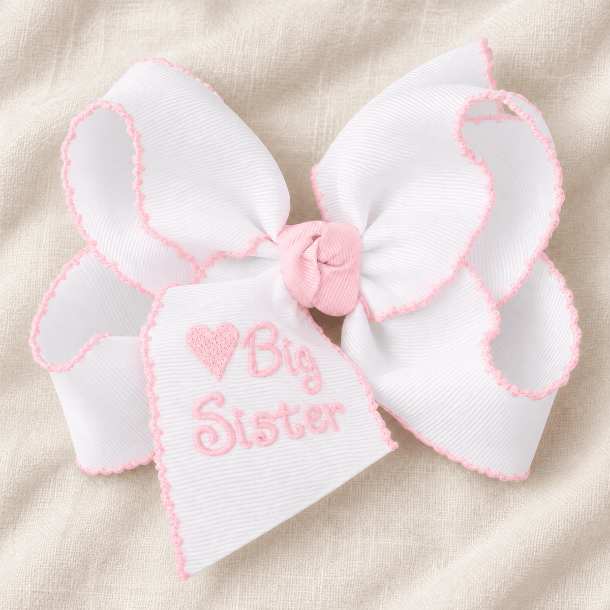 Beyond Creations, LLC_Big Sister Embroidered Hair Bow_2