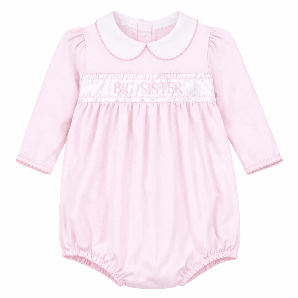 Big Sister Smocked Long Sleeve Bubble - Magnolia BabyBubble