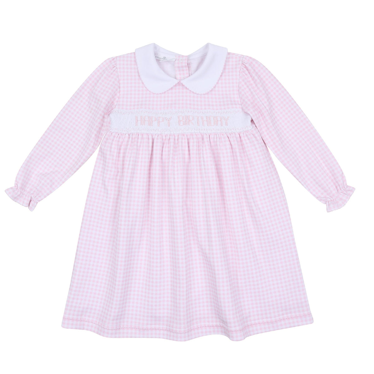 Birthday Classics Smocked Long Sleeve Dress - Pink - Magnolia BabyDress