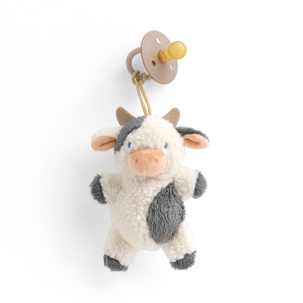 Bitzy Pal Natural Rubber Pacifier & Plush Cow - Magnolia BabyPacifiers & Clips